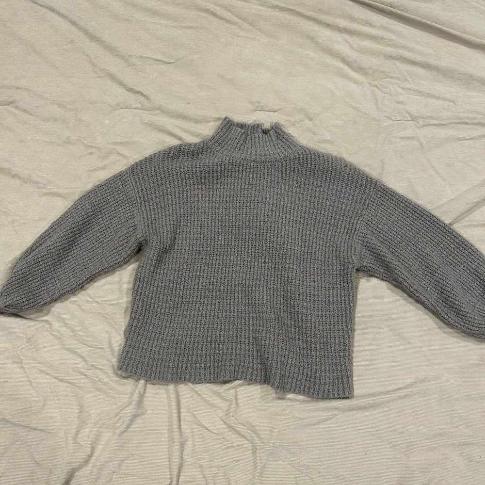 Grey high neck sweater